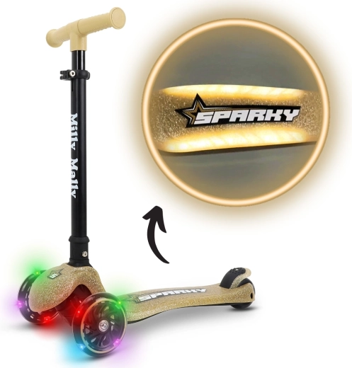 Milly Mally bērnu trīsriteņu skrejritenis Sparky champagn