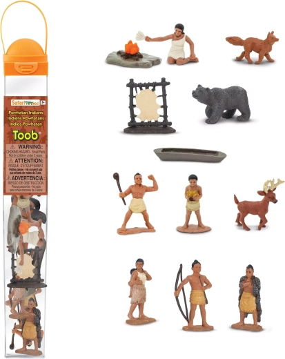 Safari Ltd. Toobs indiāņi (Powhatan) – tuba ar 12 figūriņām
