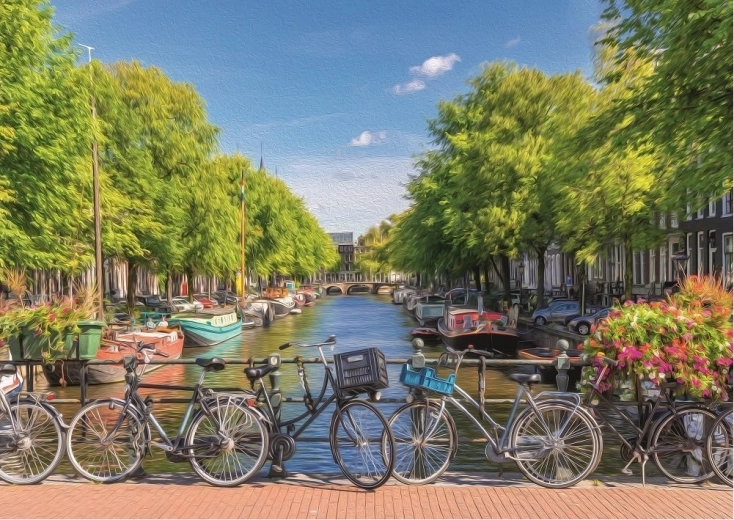 Puzle ART PUZZLE Amsterdamas kanāls 2000 gabaliņu