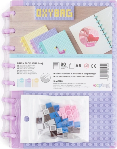 Līniju bloks A5 Brick, violets