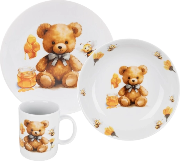Bear Children's Dinnerware Set, 3 pcs