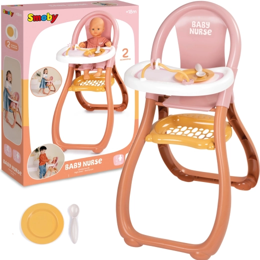 Smoby Baby Nurse ēdināšanas krēsliņš lellēm