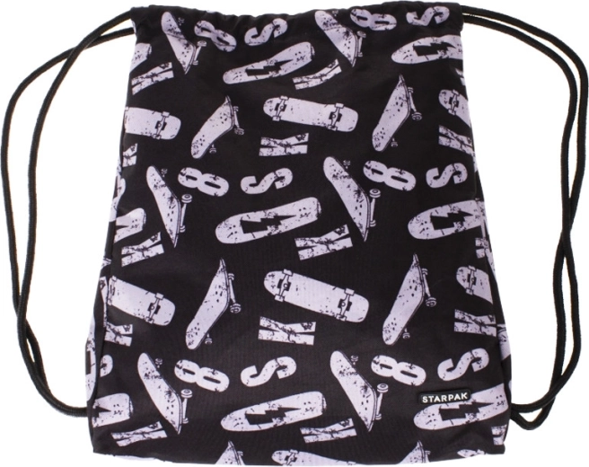 Black drawstring bag 38 × 44 cm for kids