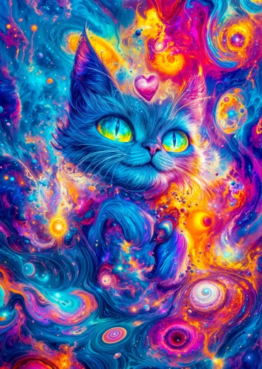 Enjoy Puzzle Cosmic Cat 1000 Pieces