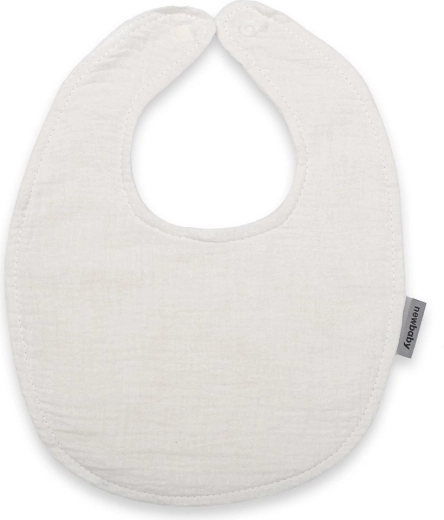 Muslīna bērnu priekšautiņš New Baby balts