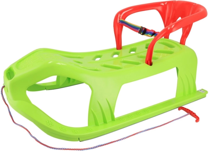 Plastmasas ragaviņas ar atzveltni Baby Mix Snow Star zaļas