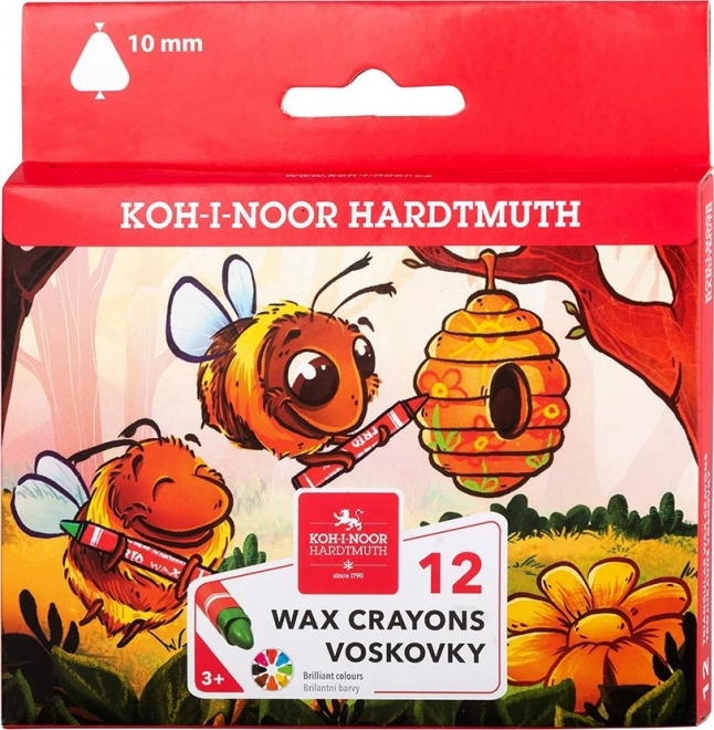 Trīsstūra vaska krītiņi 12 gab. KOH-I-NOOR