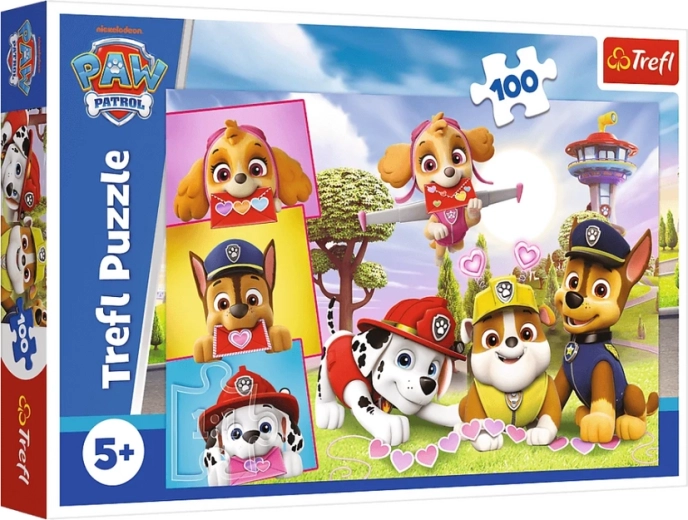 Puzle 100 gabali – Nebaidīgās meitenes – PAW PATROL – Trefl