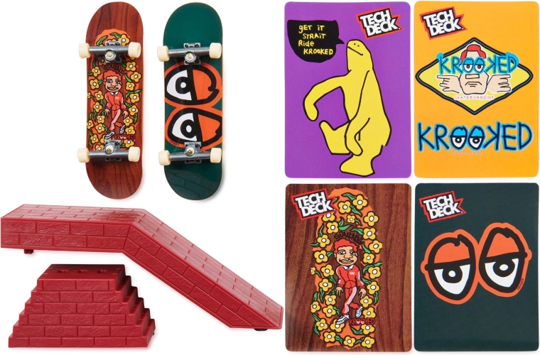 Divi KROOKED fingerborda dēļi