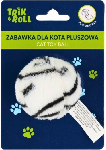 Plīša rotaļlieta kaķim melnbalta