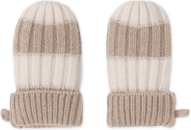 Lodger merino cimdi Stripe bēši 0–12 mēneši