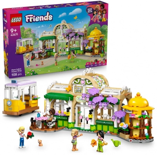LEGO® Friends 42671 Kafejnīca, kas pilna ar augiem, un ziedu veikals