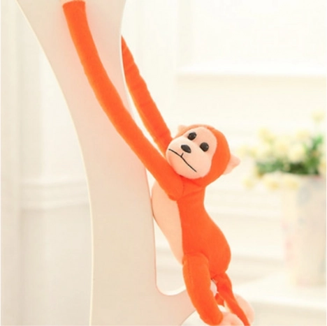 Plīša pērtiķis ar skaņu, oranžs 80 cm
