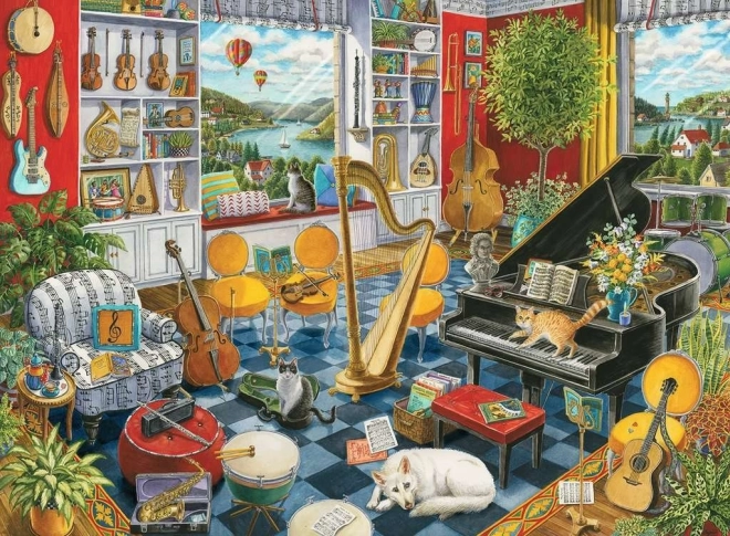 Ravensburger puzle Mūzikas istaba 500 gabaliņi