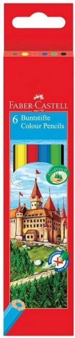 Krāsainie zīmuļi FABER-CASTELL, komplekts 6 krāsas