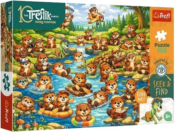 Trefl puzle Seek & Find Bebri darbībā 100 gabaliņi