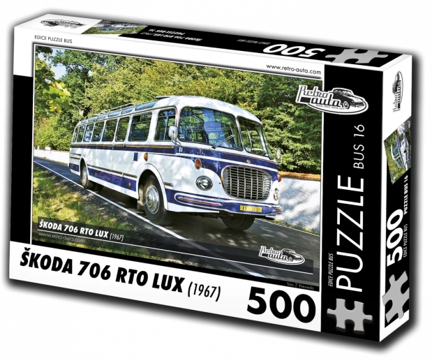 Puzle RETRO-AUTA Škoda 706 RTO LUX autobuss, 500 gabaliņi