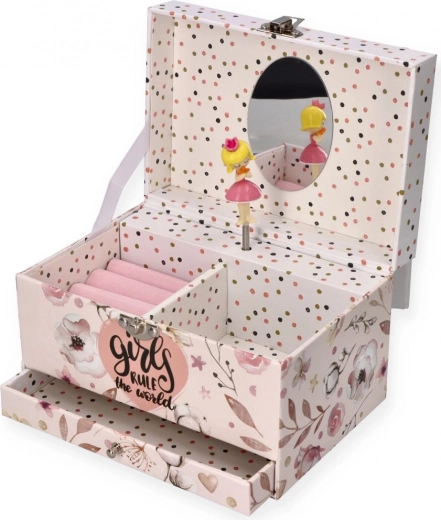 Jewelry Box with Music Box Ballerina – Pink Floral