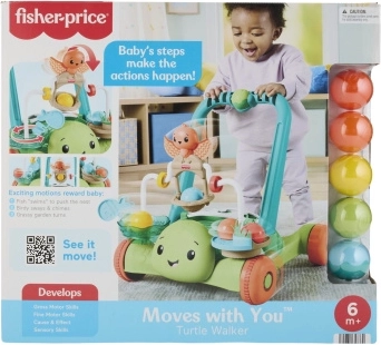 Fisher-Price interaktīvais stumjamais staigulis Bruņurupucis