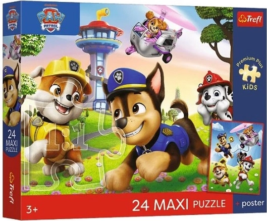 Trefl maxi puzzle 24 pieces PAW Patrol Fun Walk + poster