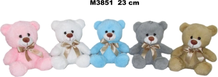 Plush teddy bear 23 cm with a bow