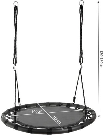 Liels diametrs 100 cm ērtai sēdēšanai