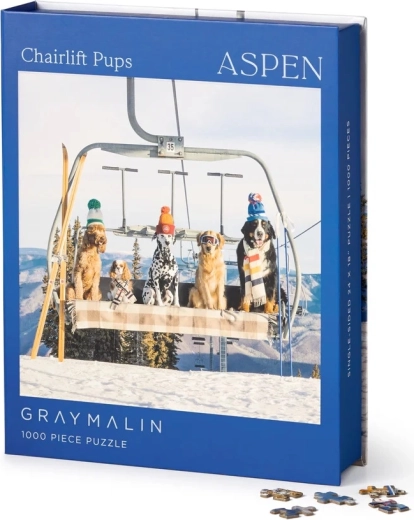 Puzle Suņi Aspenā 1000 gabaliņi – GRAY MALIN