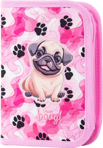 Single-compartment school pencil case Paws