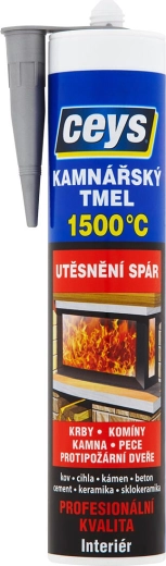 Kamīnu ugunsizturīgs hermētiķis 310 ml melns CEYS
