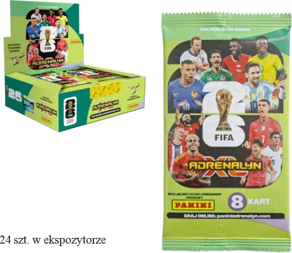 Panini FIFA Pasaules kauss 2026 Adrenalyn XL paciņa ar kartītēm