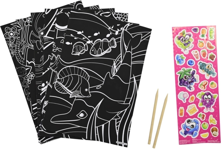 Maģisks scratch art ar jūras motīviem