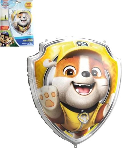 Folijas balons PAW PATROL vairogs Rubble 68 × 75 cm