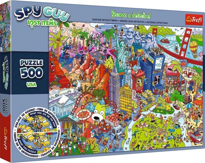 Puzzle Spy Guy Lost Items USA 500 pieces