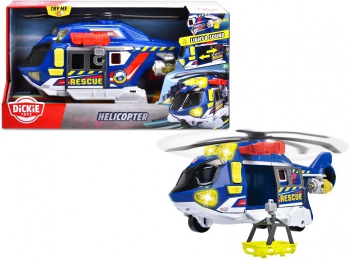 Glābšanas helikopters ar gaismu un skaņu
