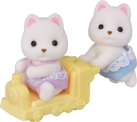 Sylvanian Families Pomerānijas dvīņi ar vilcieniņu