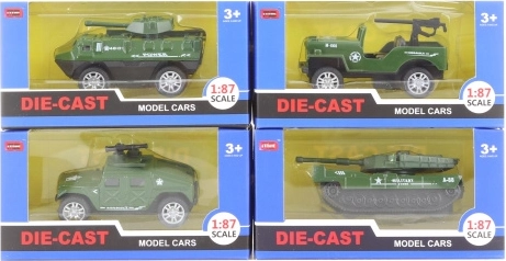 Metāla militārā automašīna 1:87