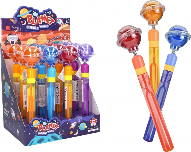 Spīdošs burbuļu šķīdums Planēta, 70 ml, 28 cm