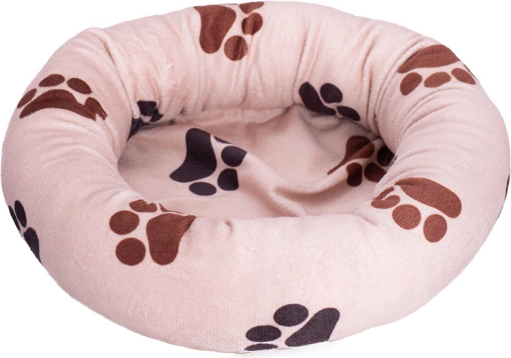 Bed with a width of 20 cm with a paw-print motif