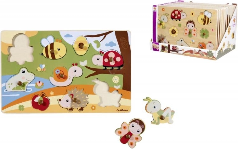 Koka puzle 9 gabali – 28 × 18 cm