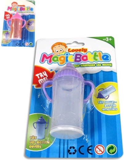 Magic baby bottle for a doll with disappearing liquid 16 cm - 1 piece