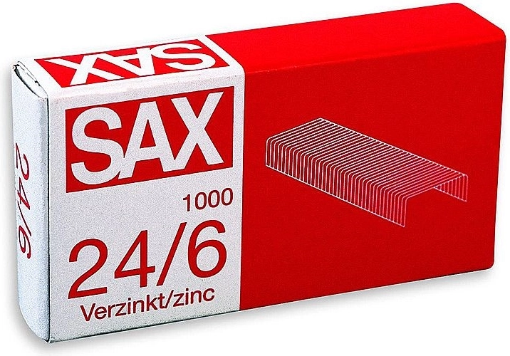 Staples 24/6 galvanized, 1000 pcs