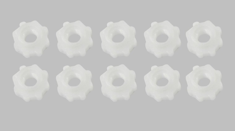 Neilona uzgriežņi M6 × 25 mm – 10 gabali