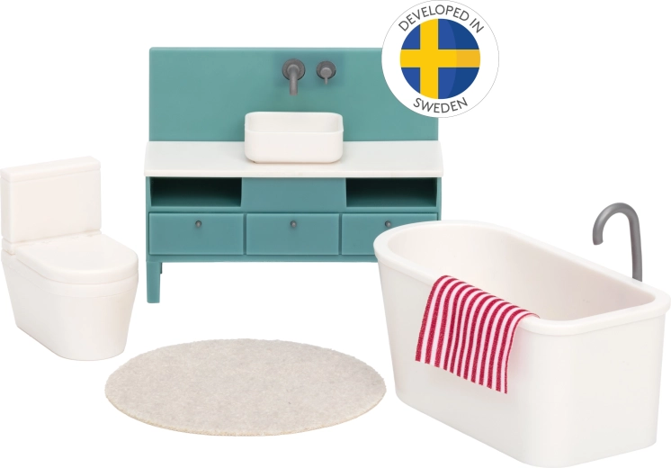 Lundby pamata vannasistabas mēbeļu komplekts leļļu mājiņai