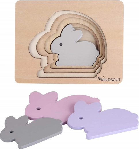 KindsGut wooden insert puzzle bunny
