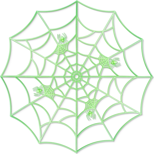 Detailed spider web design with spiders
