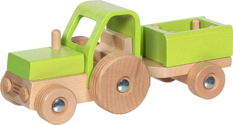 Koka traktors ar piekabi Goki