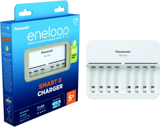 Eneloop charger without batteries for 8 units