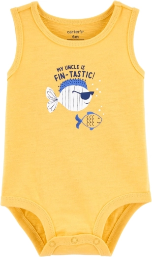 Carter's zīdaiņu bodijs bez piedurknēm Yellow Fish – 24m