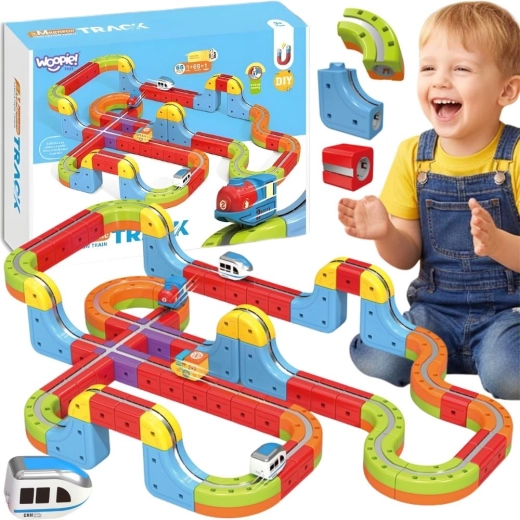 WOOPIE magnetic magic block track, anti‑gravity magnetic set, 68 pieces