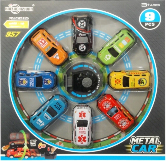 Metāla auto komplekts ar palaidēju un 360° salto